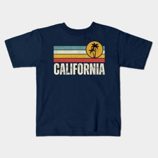 California Vintage 70s Retro Throwback Design Kids T-Shirt